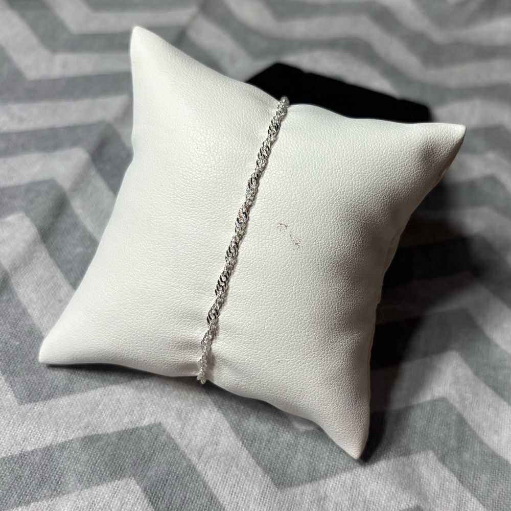 New! Silver Tone Dainty Bracelet Lobster Clasp & Extension